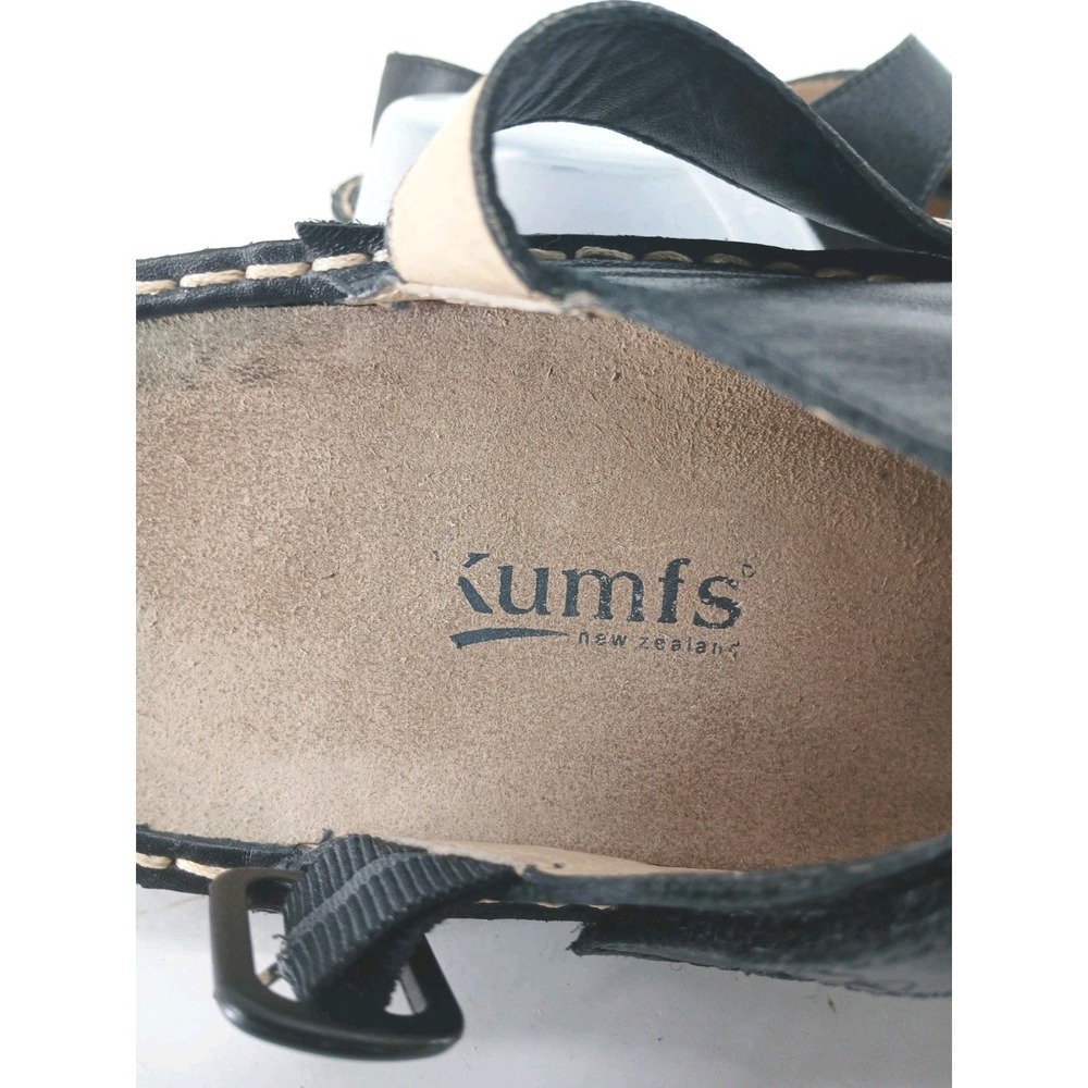 Kumfs Shoes Sandals New Zealand Womens Black Leather Comfort Size 39 / 8.5  C2 - Picture 3 of 9